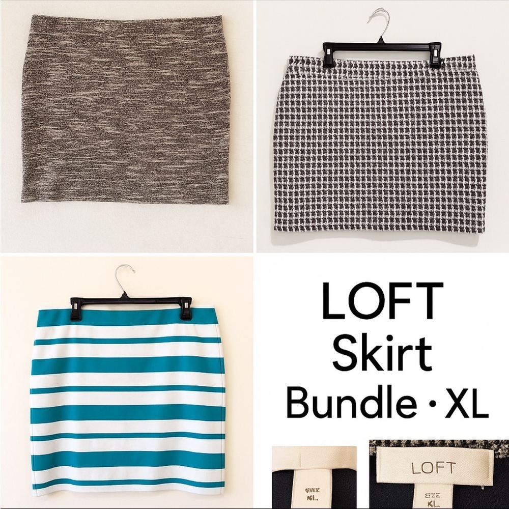 LOFT Women’s Mini Skirt Bundle • 3 Pieces • Size XL